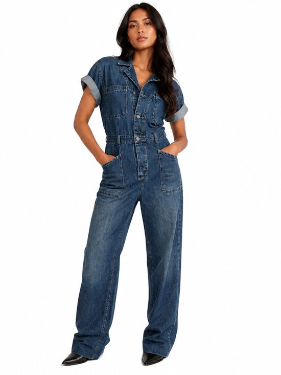 pistola Pants - Pistola Grover Jumpsuit - Medium Denim Coverall Utility Boiler Suit SZ Small👖💙